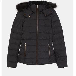 Zara hooded down puffer short jacket